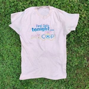Vintage cop tee single stitch 50/50 S